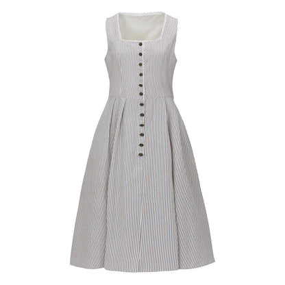 Elegantes blaues Dirndl – Oktoberfest | Dreiteiler mit Bluse und dekorativer Schürze