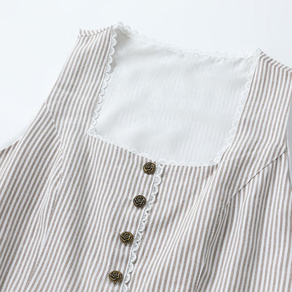 Elegantes blaues Dirndl – Oktoberfest | Dreiteiler mit Bluse und dekorativer Schürze