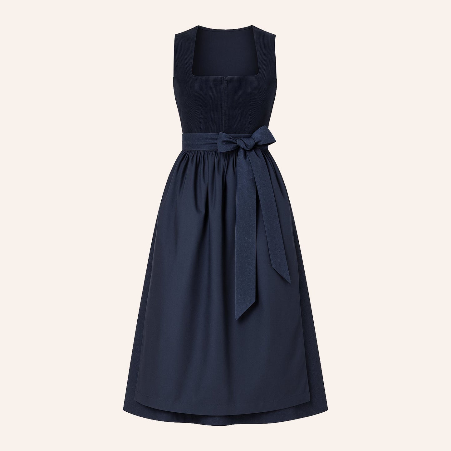 Elegantes marineblaues Dirndlkleid – Oktoberfest | Klassische Tracht mit Schürze