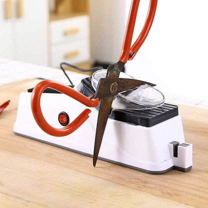 Elektrischer Messerschärfer mit Turbo-Motor – Schnelles Messer Schärfen in 5 Sekunden, USB Aufladung für alle Klingen