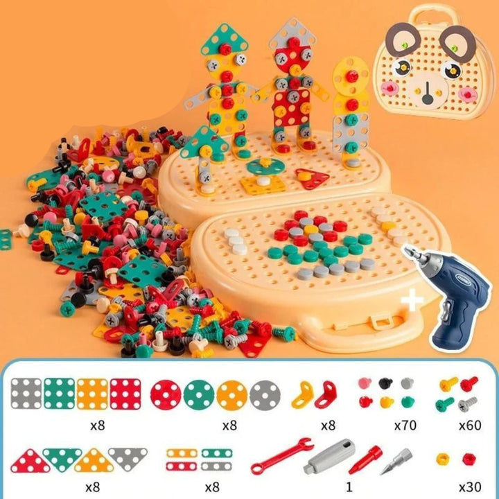 Elektrischer Werkzeugkoffer Bau-Set für Kinder