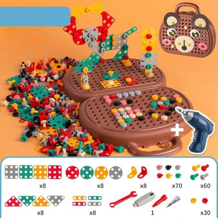 Elektrischer Werkzeugkoffer Bau-Set für Kinder