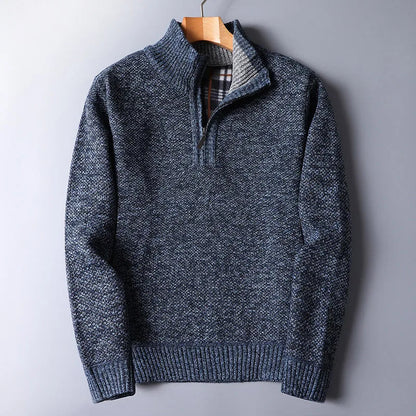 Emilio Cardigan aus Wollmischung mit Viertelreißverschluss