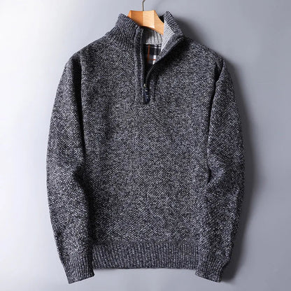 Emilio Cardigan aus Wollmischung mit Viertelreißverschluss