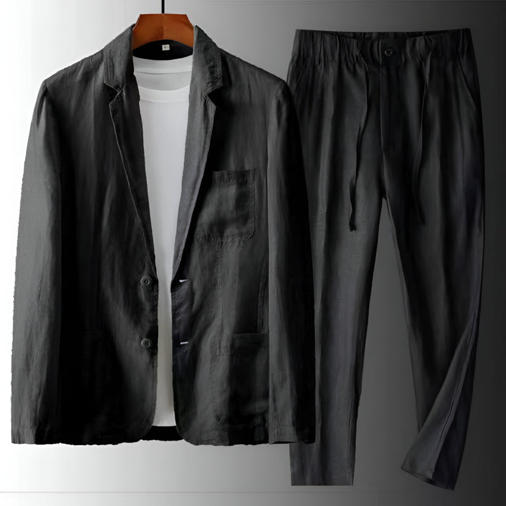 Herren Set mit langärmligem tailliertem Blazer und Hose | Formal Style