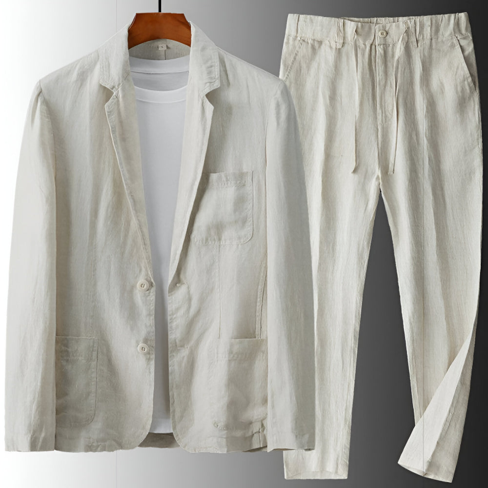 Herren Set mit langärmligem tailliertem Blazer und Hose | Formal Style
