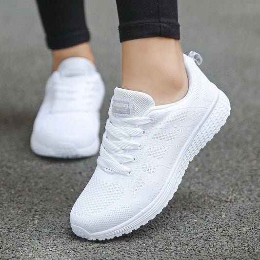 Ergonomische Freizeitschuhe für Damen – atmungsaktive Sneaker mit einer Sohlenhöhe und optimaler Passform für hohe Stabilität