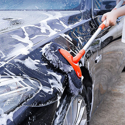 Ergonomisches Auto Wasmaatje – Uittrekbare Reinigungslösung für Autos, Lkw und Wohnmobile, Leichte Aluminiumlegierung, 360-Grad-Drehung