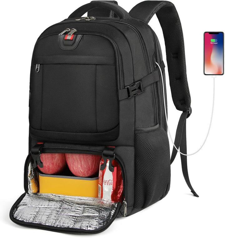 Extra großer Lunch- und Laptop-Reiserucksack mit USB-Ladeanschluss 6