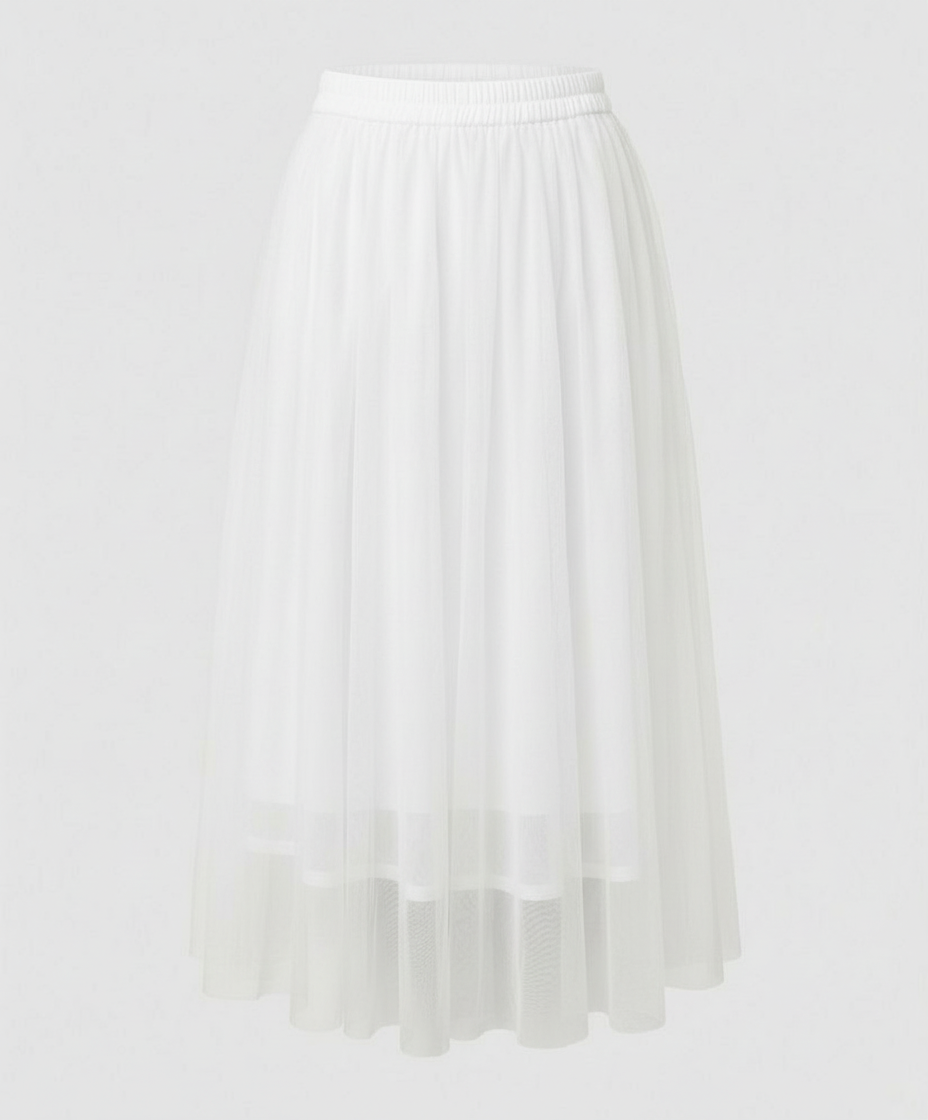 Abito midi aderente a maniche lunghe da donna | Gonna trasparente