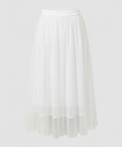 Abito midi aderente a maniche lunghe da donna | Gonna trasparente