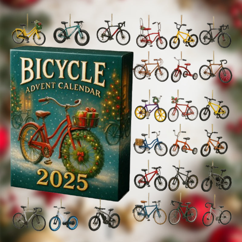 Fahrrad-Adventskalender 2025 – Ein 24-tägiger Kalender mit Mini-Fahrraddekorationen für Fahrradfans 2