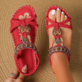 Flache Sandalen mit Strass | Sommer Schuhe für Damen im Boho Stil