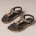 Flache Sandalen mit Strass | Sommer Schuhe für Damen im Boho Stil