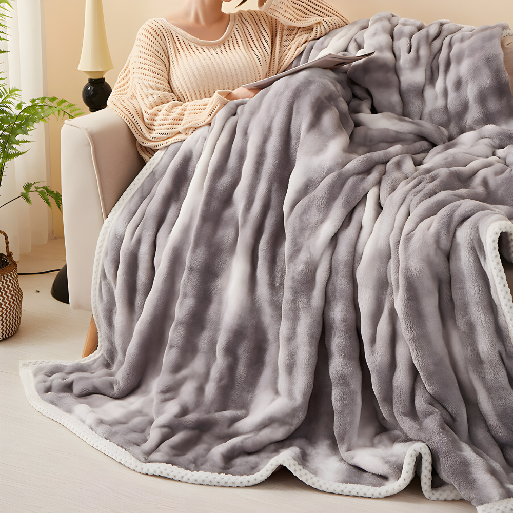 Fluffy Plush Winter Kusheldecke - Ultra-weicher, Gemütlicher Komfort für Kalte Nächte 2