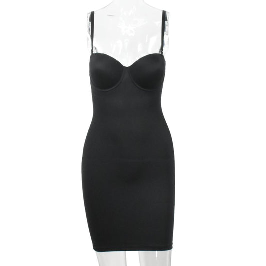 Formendes Unterkleid aus Stretchmaterial – Ärmellos, Pullover-Verschluss, Ideal für Glatten Look und Vielseitige Anlässe