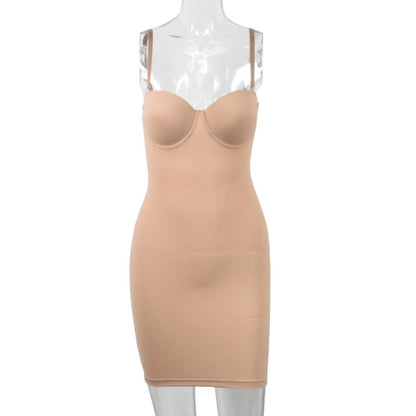 Formendes Unterkleid aus Stretchmaterial – Ärmellos, Pullover-Verschluss, Ideal für Glatten Look und Vielseitige Anlässe