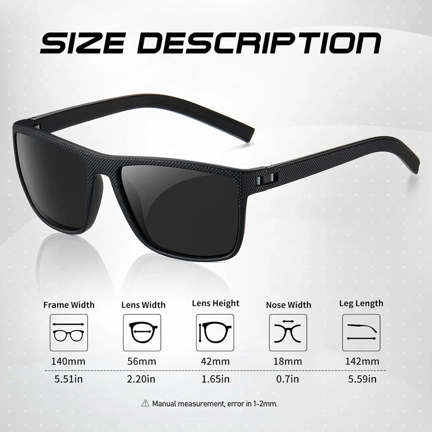 Gepolarisierte Sonnenbrille | Unisex Sonnenbrille Herren und Damen im 3er Set | Max