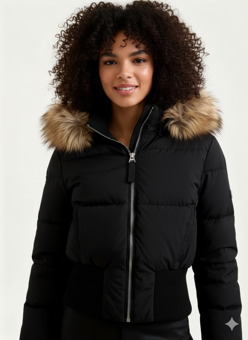 Gesteppte Winterjacke für Damen - warm, leicht und mit abnehmbarer Kapuze 0
