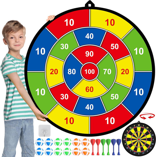 Große Doppel-Dartscheibe für Kinder – sicher und lehrreich, ideal für drinnen und draußen, ab 3 Jahren