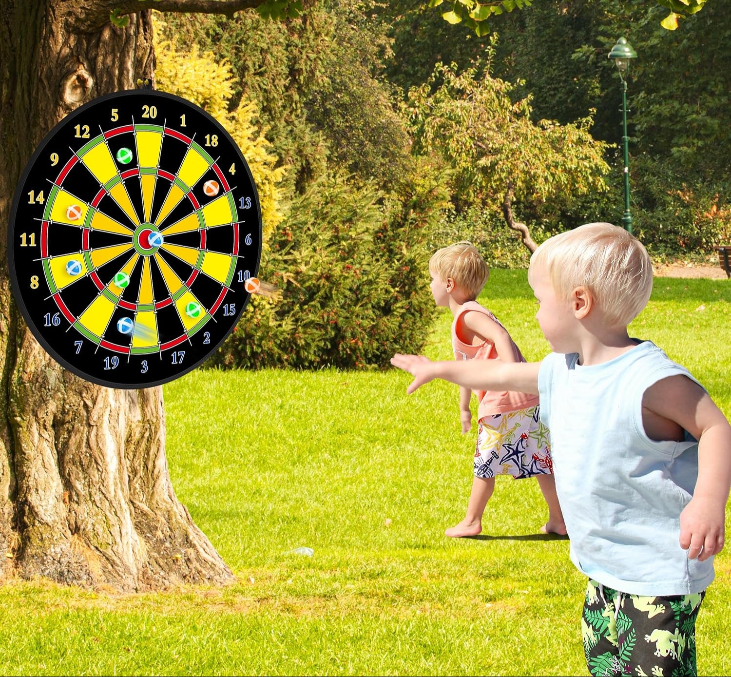 Große Doppel-Dartscheibe für Kinder – sicher und lehrreich, ideal für drinnen und draußen, ab 3 Jahren