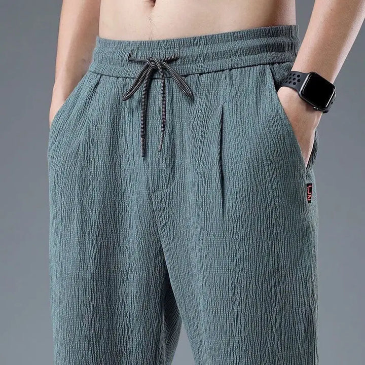Herren Kordelzug Taille Schmal Zulaufende Relaxed Fit Hose | Freizeit