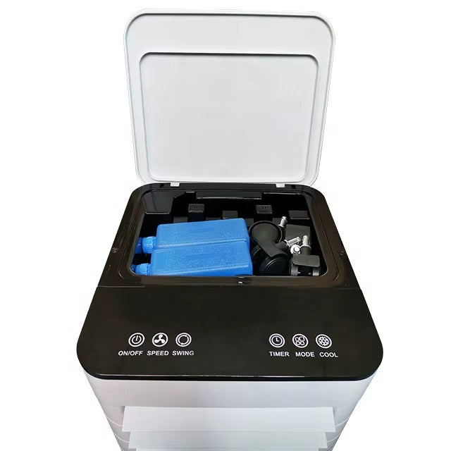 Climatiseur mobile 3-en-1 avec télécommande et réservoir d'eau