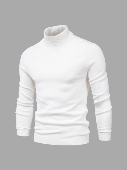 Maglione uomo manica lunga collo alto | Vestibilità aderente
