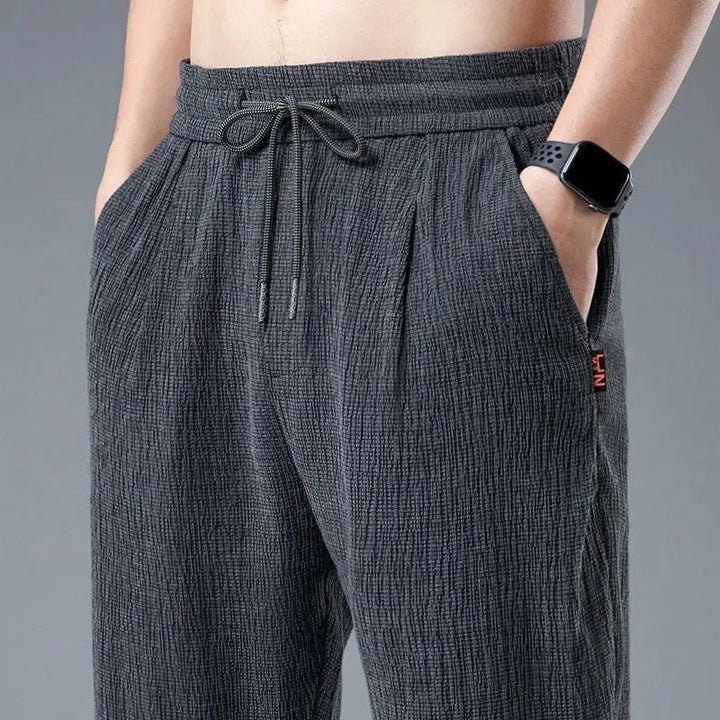 Herren Kordelzug Taille Schmal Zulaufende Relaxed Fit Hose | Freizeit