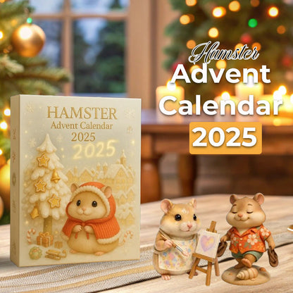 Hamster-Adventskalender 2025 – 24-tägiger Kalender mit Hamsterfiguren und Weihnachtsmotiven 1