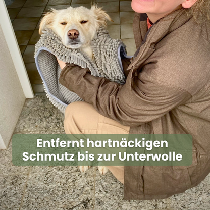 Handtuch für Hunde aus hochsaugfähigem Material – schnell trocknend und schmutzabsorbierend
