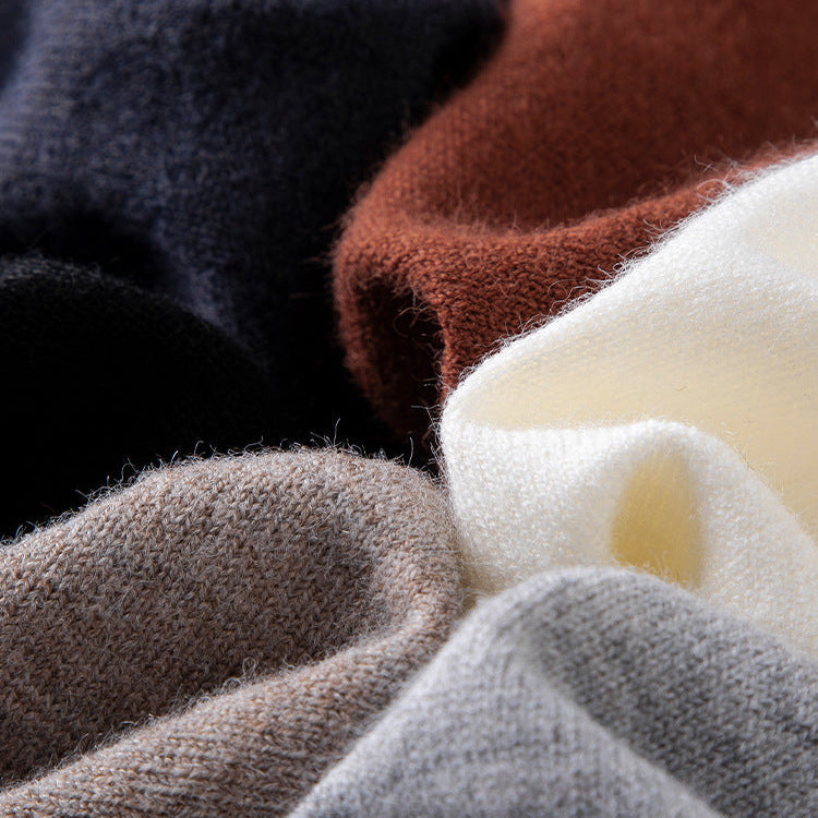Pull classique pour homme à manches longues avec col en V | Style minimaliste
