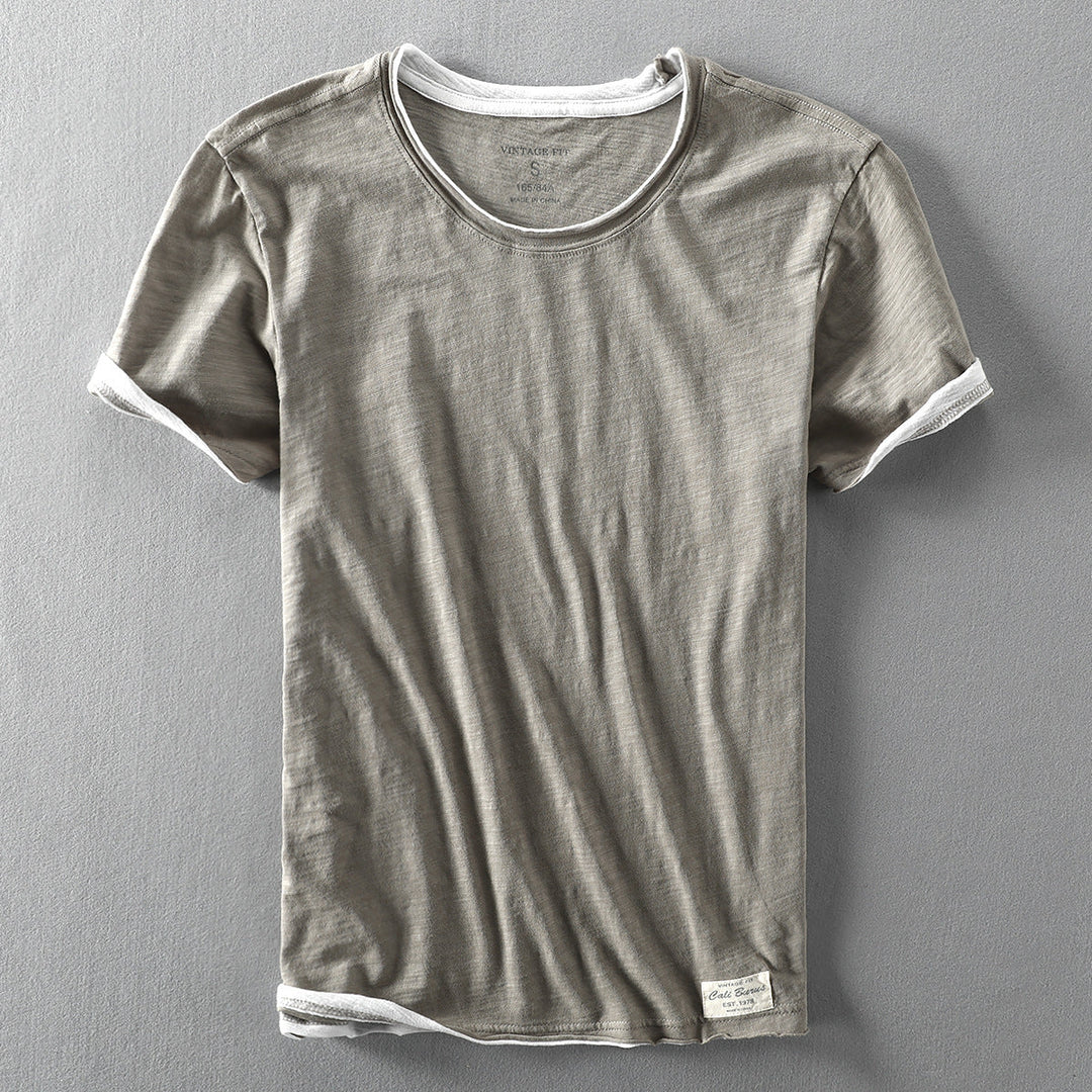 Herren T Shirt mit kurzen Ärmeln und klassischer Passform | Minimal Style