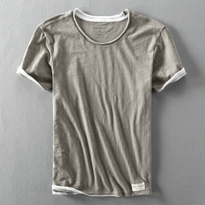 Herren T Shirt mit kurzen Ärmeln und klassischer Passform | Minimal Style