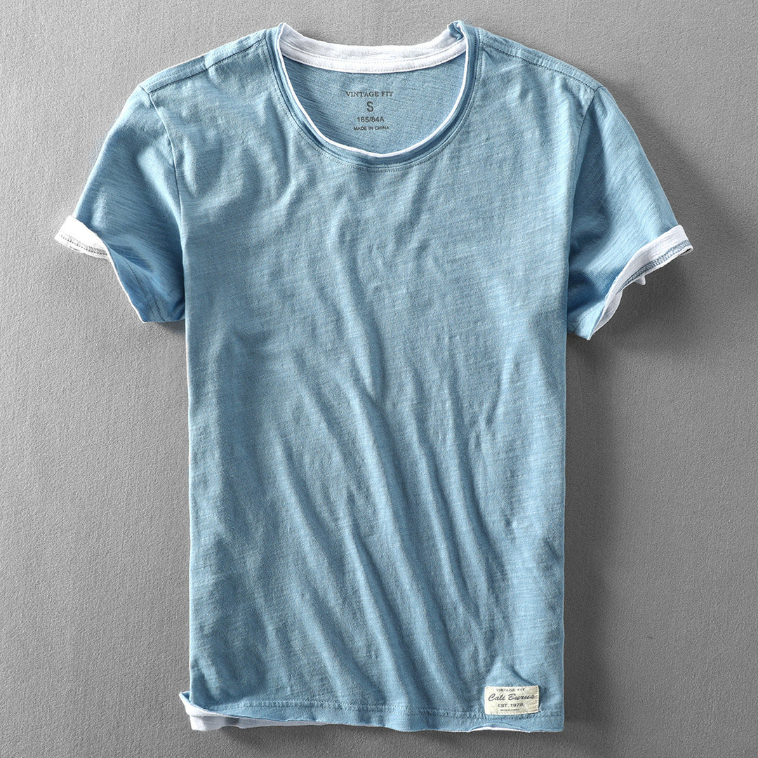 Herren T Shirt mit kurzen Ärmeln und klassischer Passform | Minimal Style
