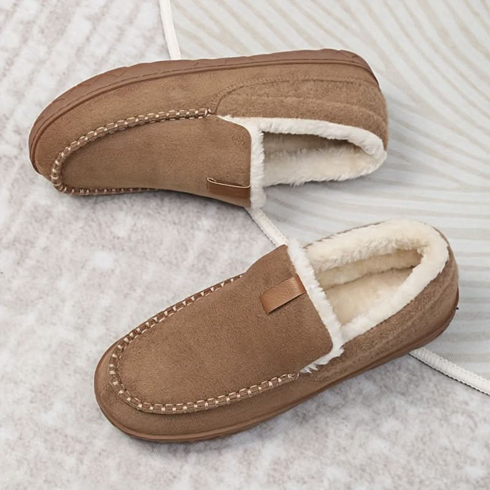 Hausschuhe Herren Gefüttert Rutschfest Warme Winter Loafer Zuhause 6