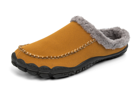 Hausschuhe Herren | Pantoffeln für Winter mit Antislip-Sohle und Plüschfutter