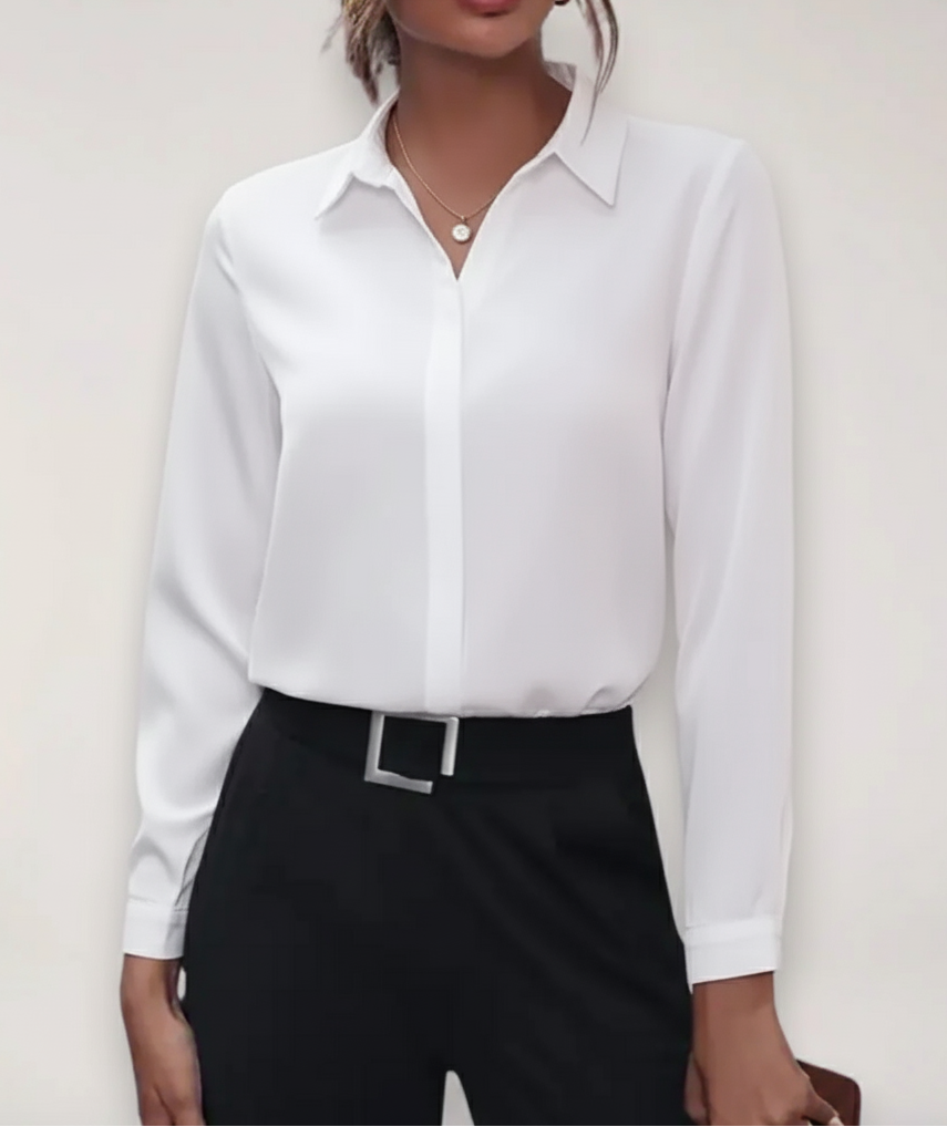 Hazel | Damen-Bluse mit Knöpfen fürs Büro im Frühling 1