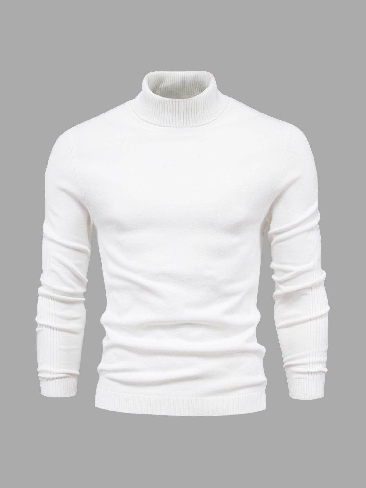 Maglione uomo manica lunga collo alto | Vestibilità aderente