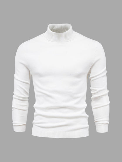 Maglione uomo manica lunga collo alto | Vestibilità aderente