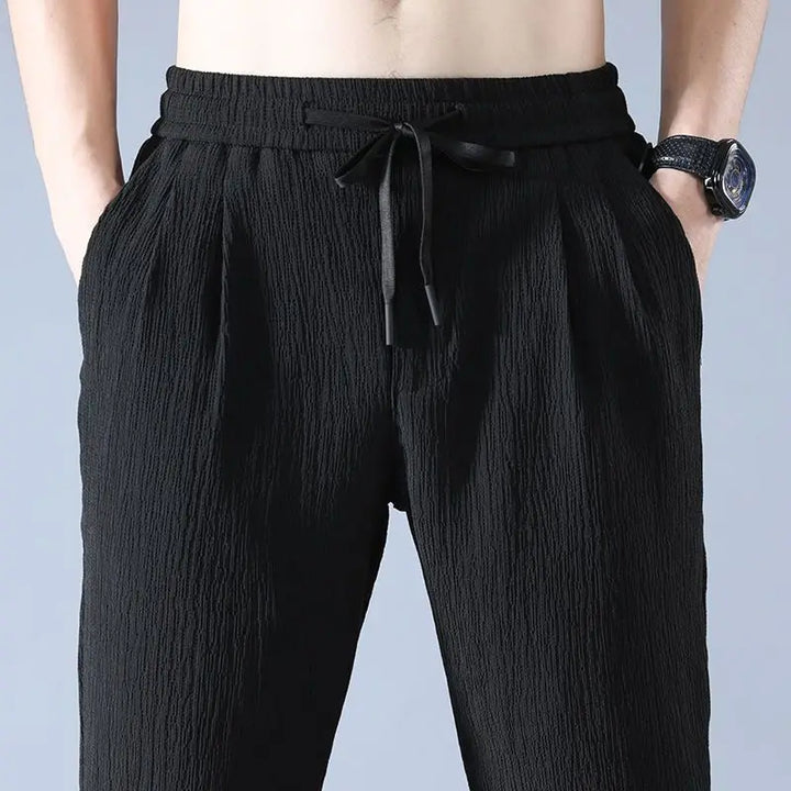 Herren Kordelzug Taille Schmal Zulaufende Relaxed Fit Hose | Freizeit