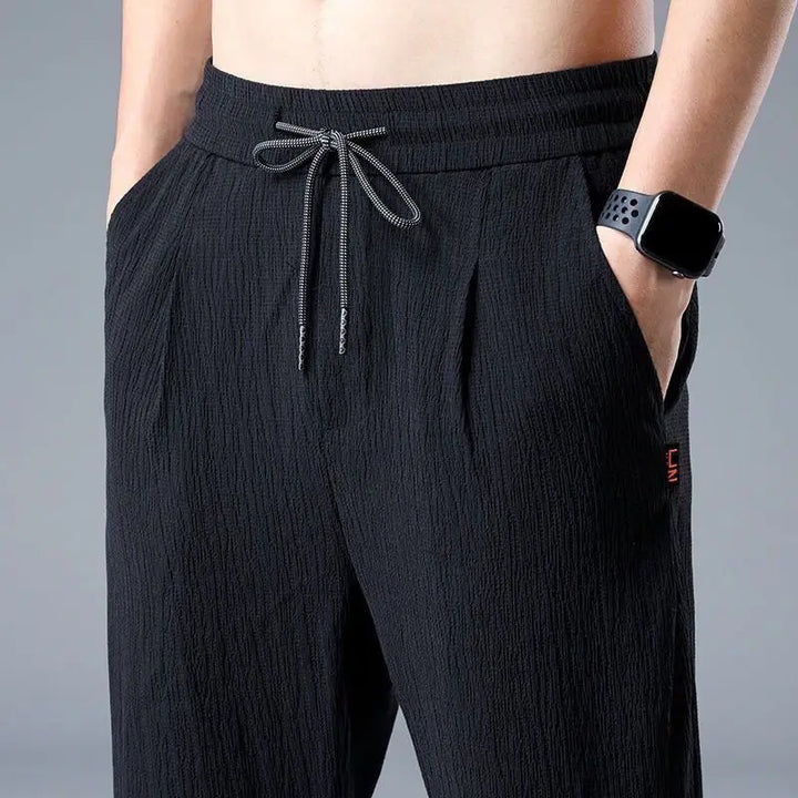 Herren Kordelzug Taille Schmal Zulaufende Relaxed Fit Hose | Freizeit