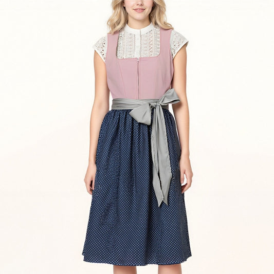 Hellrosa Dirndl im Vintage-Stil – Oktoberfest | Romantisches Wiesn-Outfit für einen stilvollen Auftritt
