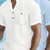 Hemden Herren | Kurzarm V-Ausschnitt Hemden für Herren, Sommer Freizeitbekleidung