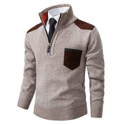 Herbstlicher luxuriöser weicher Strickpullover für Herren – Archer