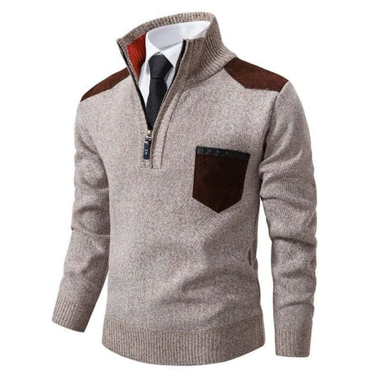 Herbstlicher luxuriöser weicher Strickpullover für Herren – Archer