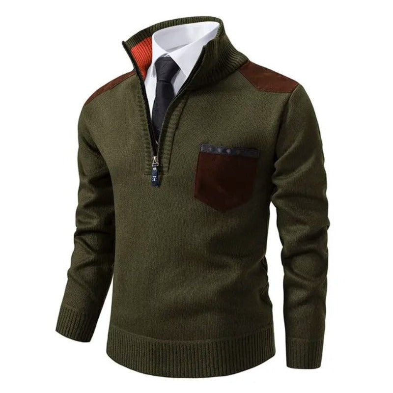 Herbstlicher luxuriöser weicher Strickpullover für Herren – Archer