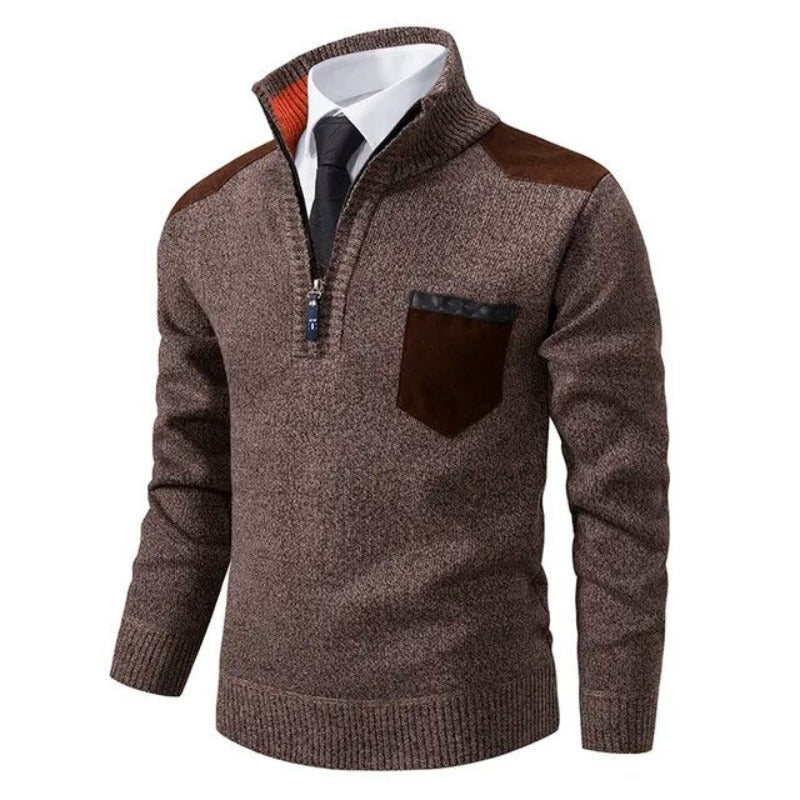Herbstlicher luxuriöser weicher Strickpullover für Herren – Archer