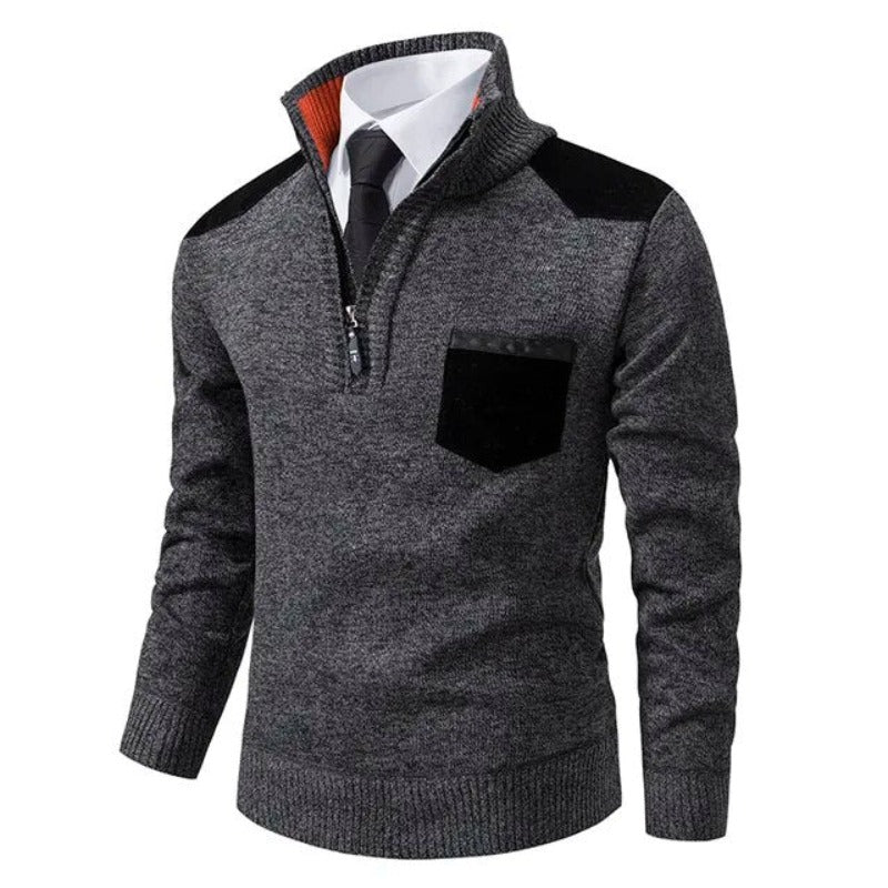 Herbstlicher luxuriöser weicher Strickpullover für Herren – Archer