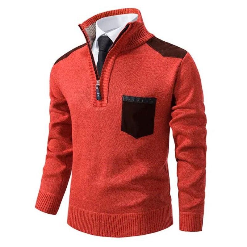 Herbstlicher luxuriöser weicher Strickpullover für Herren – Archer